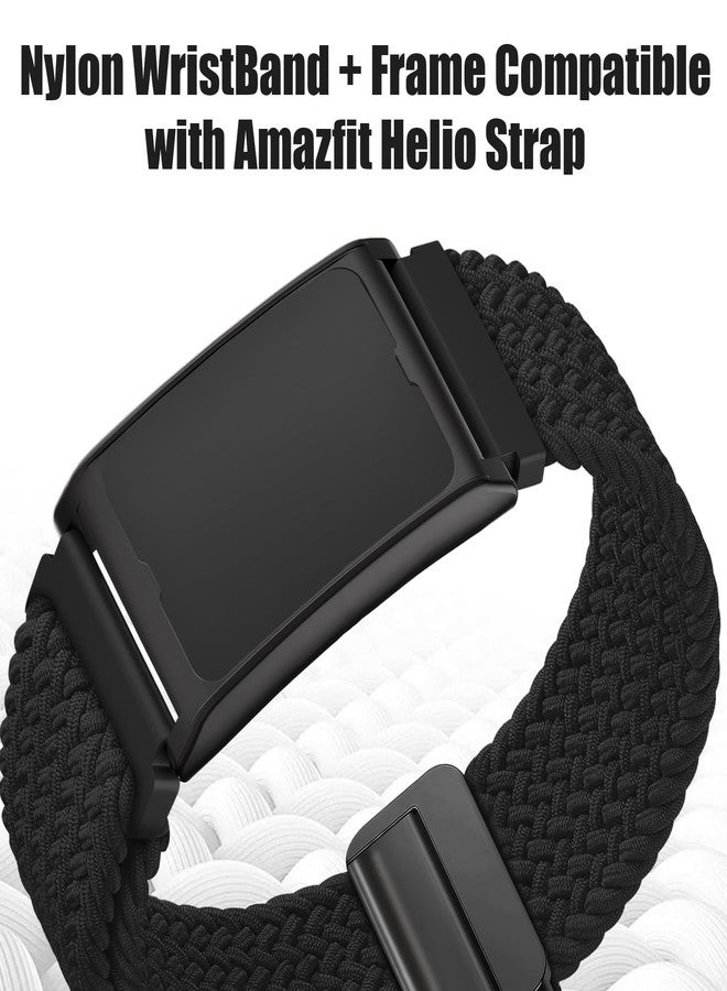 Hexasider Band Compatible with Amazfit Helio Strap, 22mm Nylon Braided Wristbands with Case for Amazfit Helio Accessories Replacement Bands for Men Women - Image 2