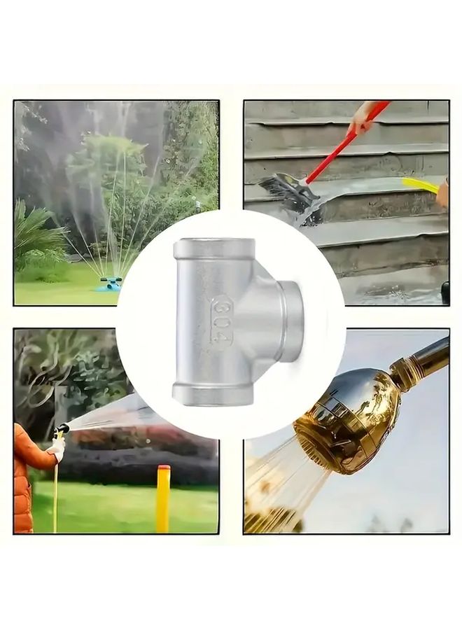 1 2 Inch T Type Male Thread Stainless Steel Adapter Fitting For Water Pipe Garden Hose - Image 4