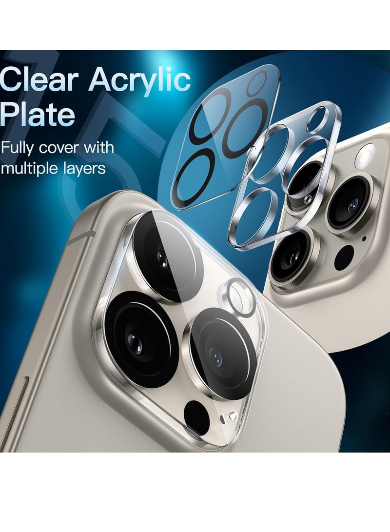 ELTRAZONE Camera Lens Protector for iPhone 15 Pro 6.1-Inch and iPhone 15 Pro Max 6.7-Inch, 9H Tempered Glass, Anti-Scratch, Case Friendly, Does Not Affect Night Shots, HD Clear, 3-Pack - Image 3