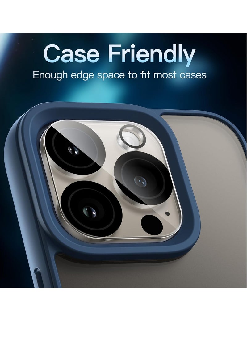 ELTRAZONE Camera Lens Protector for iPhone 15 Pro 6.1-Inch and iPhone 15 Pro Max 6.7-Inch, 9H Tempered Glass, Anti-Scratch, Case Friendly, Does Not Affect Night Shots, HD Clear, 3-Pack - Image 5