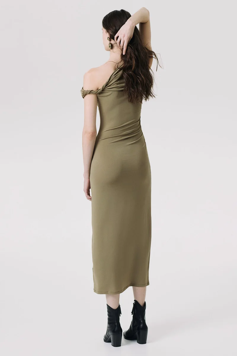 H&M Twist-detail one-shoulder dress