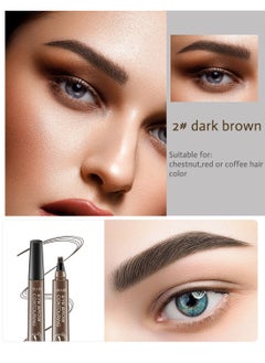 SUAKE Eyebrow Contouring Pen with Tint 4-Tip Brow Fork Natural Smudge-Proof Long-Lasting Waterproof Eye Makeup for Women  - Image 2
