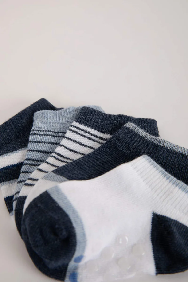 ديفاكتو Baby Boy 5 Pack Cotton Booties Socks
