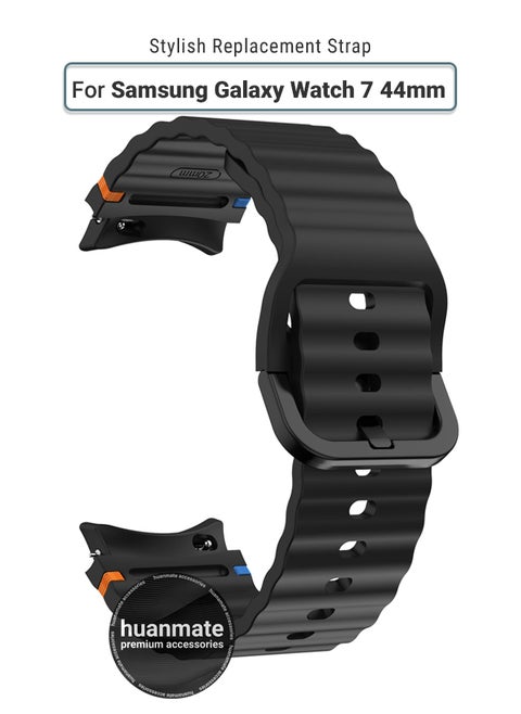 Samsung Galaxy Watch 7 44mm Soft Silicone Replacement Strap - High Quality, Lightweight, Stylish & Durable - Easy Installation - Replacement Strap for Samsung Galaxy Watch 7 44mm