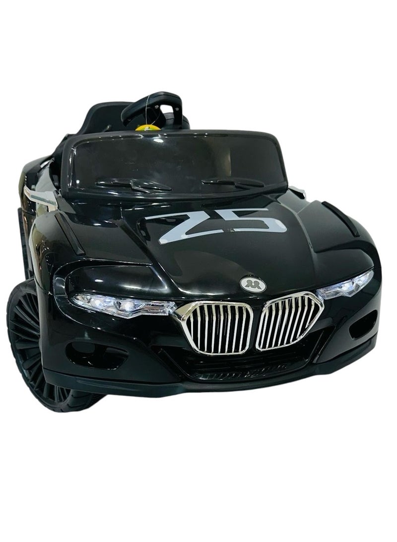 ستار كيدز سيارة ركوب كهربائية بجهاز تحكم للأطفال لون اسود