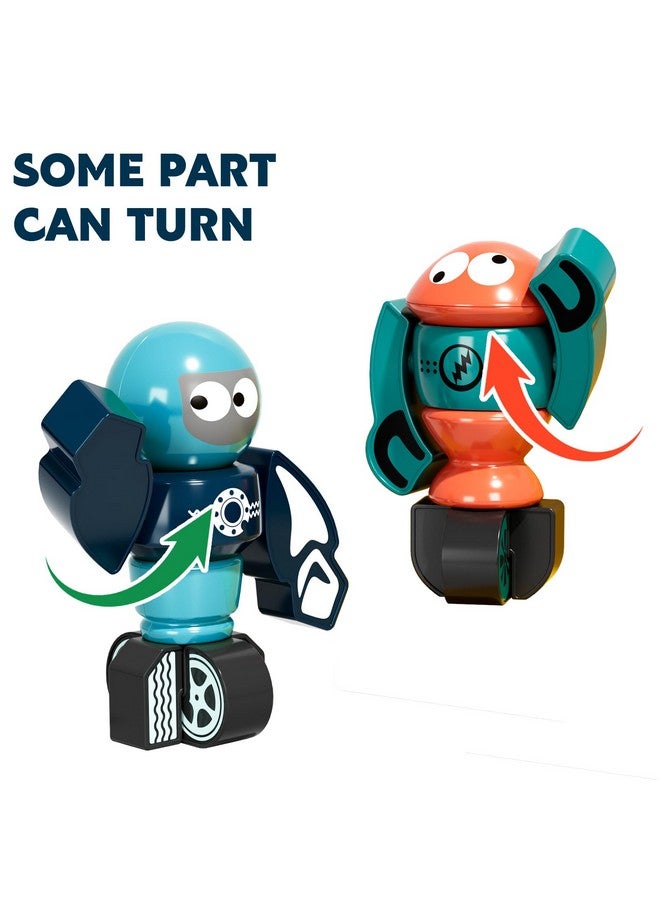 TEMI لعبة الروبوت المغناطيسية TEMI للأولاد من 3 إلى 7 سنوات - ألعاب تحويل مغناطيسية لبناء الكواكب، ألعاب تكديس للأطفال، هدايا تعليمية لعيد الميلاد وأعياد الميلاد للأطفال من 3-7 سنوات - Image 4