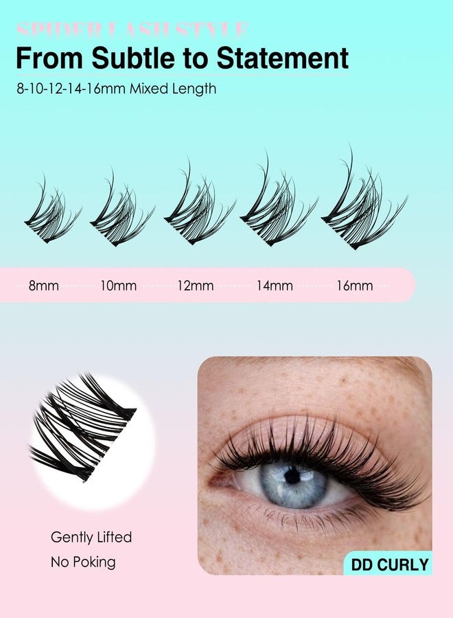 فافابيوتي مجموعة رموش العنكبوت من VAVABEAUTY، رموش طبيعية كثيفة ومموجة على شكل حرف D - Image 2
