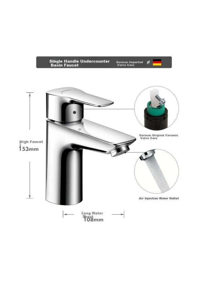 Hansgrohe 71111007 Single Handle Single Hole Intelligent Water Saving Basin Faucet - Image 2