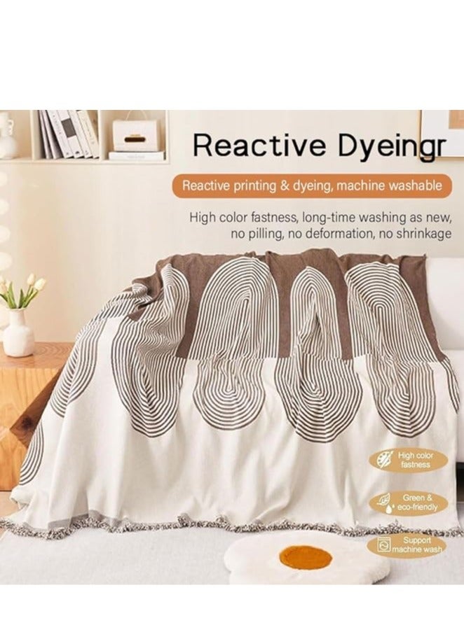 general Reversible chenille cover, multi-purpose towel with tassel cushion, waterproof stretch sofa protector, washable, available for all seasons - Image 3