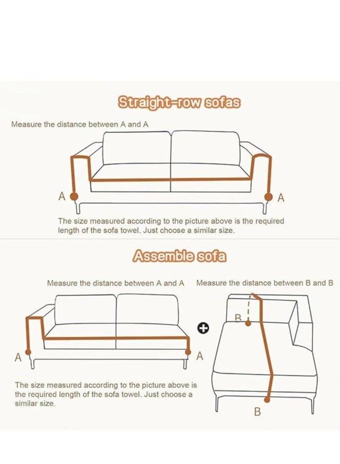 general Reversible chenille cover, multi-purpose towel with tassel cushion, waterproof stretch sofa protector, washable, available for all seasons - Image 5