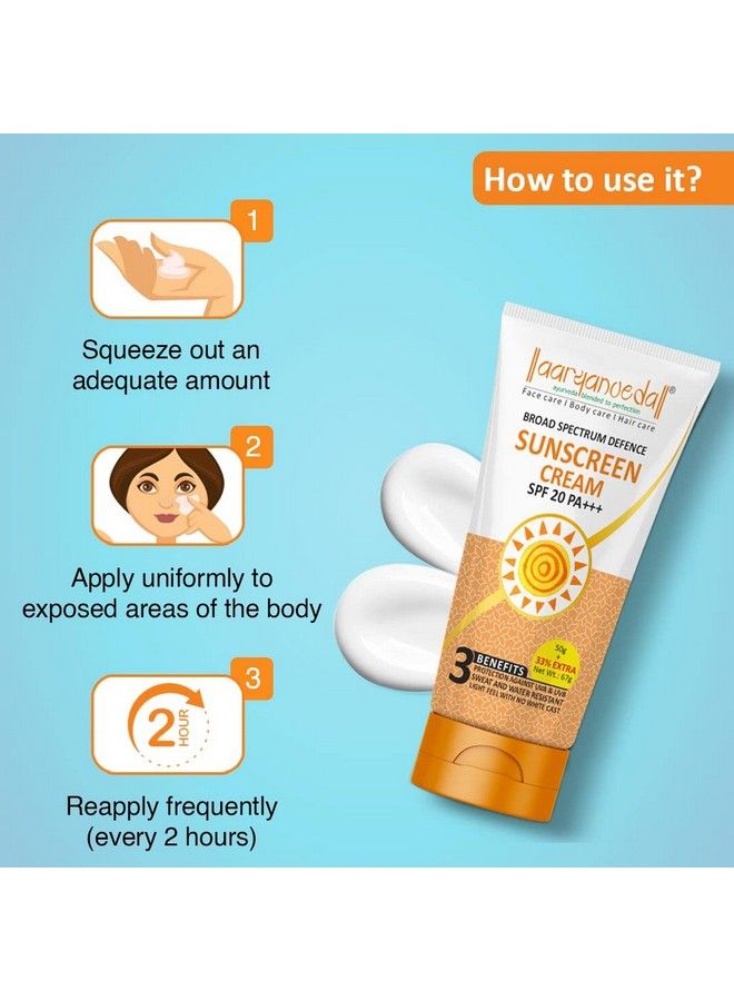 Aryanveda واقي من الشمس بعامل حماية من الأشعة فوق البنفسجية SPF 20 Pa+ للنساء والرجال مع ترطيب طوال اليوم عبوة (2) جم - Image 5