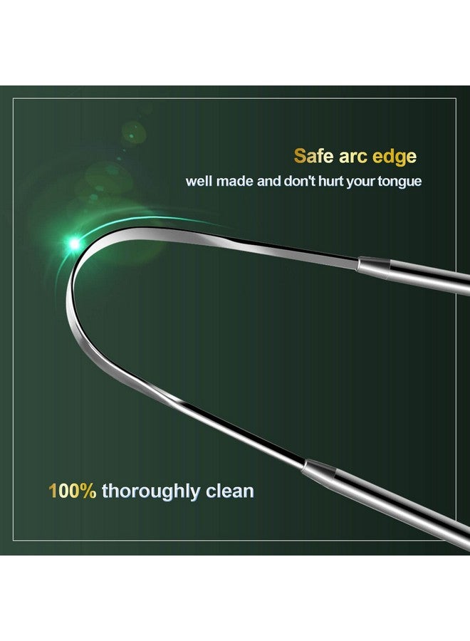 Bealihelp 2 Pack Tongue Scraper, 100% Surgical 304 Stainless Steel Tongue Cleaner For Adults And Kids, Professional Tongue Brush For Oral Care, Improve Bad Breath And Fresh Breath - Image 4