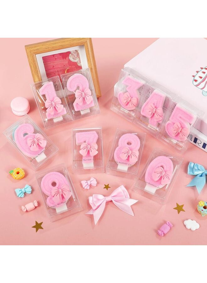 يُسلِّم شمعة عيد الميلاد على شكل قوس شمعة رقم زينة الكعك زينة الكب كيك زينة الحفلات مناسبة لمستلزمات احتفالات الذكرى السنوية للسيدات (وردي 1) - Image 4