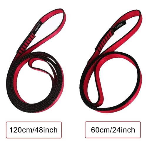 FOSER 18mm Nylon Climbing Sling Runner, 23KN Climbing Webbing Straps for Rock Climbing, Mountaineering, Swing, Yoga Hammock (Green(2pcs), 60cm/24inch) - Image 4