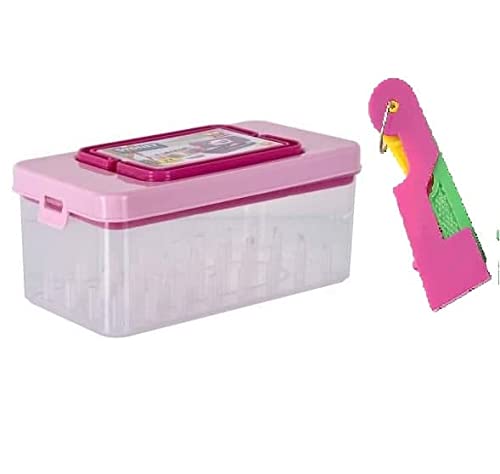 LIPSA ENTERPRISE LIPSA ENTERPRISE Sewing and Stitching Tailoring Thread Needle Storage Box by Redsign Plastic Box Embroidery Box 32 Thread Reels  - Image 1