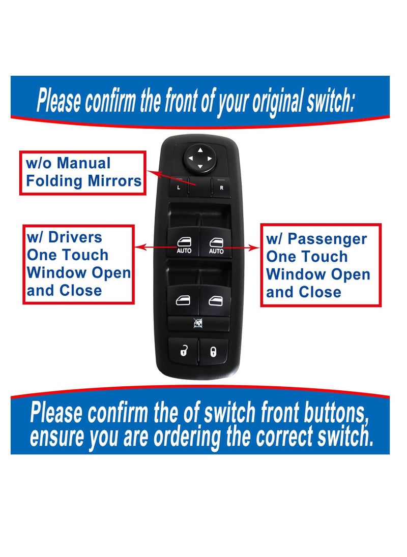 Generic Black Color Power Master Window Control Switch 68086693AC 68086693AD For Dodge Durango 3.6L 5.7L 2011 2012 2013  - Image 3