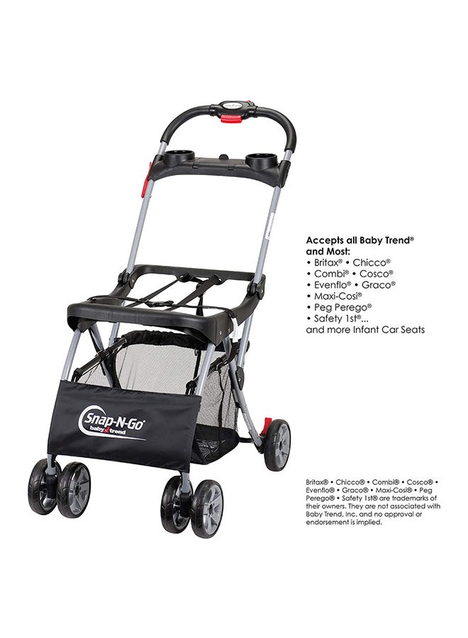 babytrend Snap-N-Go EX Universal Infant Car Seat Carrier - Black/Grey - Image 3