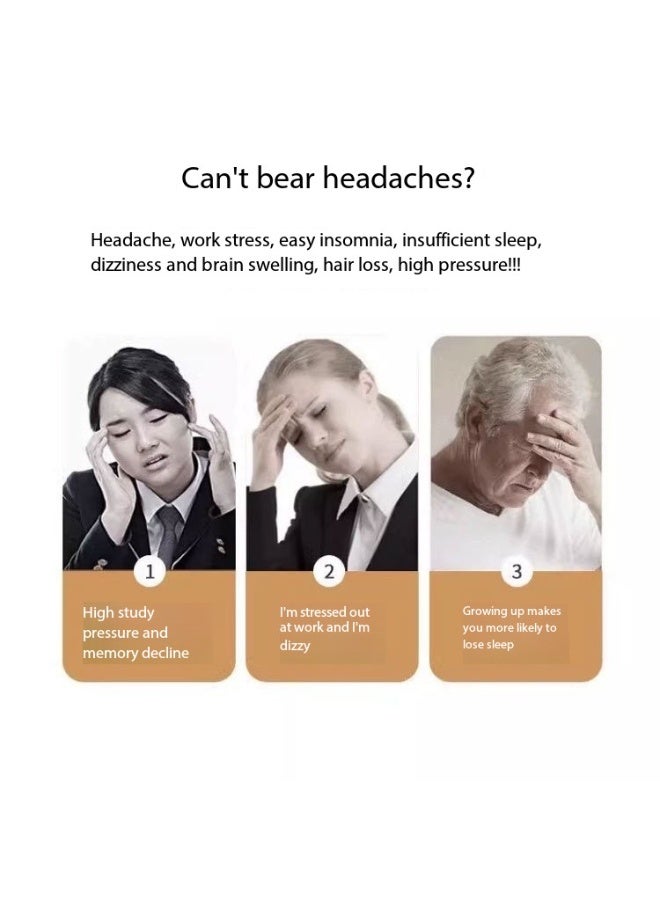 general Electric Head Massager｜Portable Hair Care Massage Device｜Scalp Relaxation/Sleep Aid/Hair Loss Prevention｜White & Black - Image 2