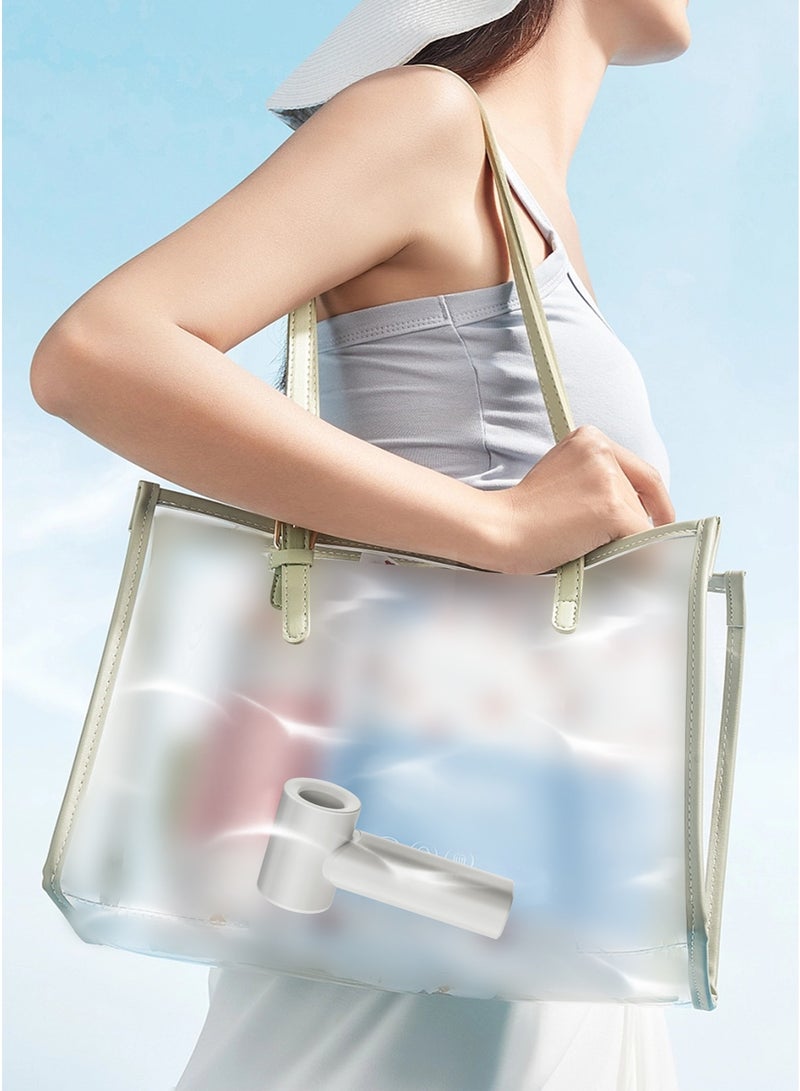 تونوف Handheld Turbo Fan, 5000mAh Type-C Rechargeable Personal Fans with a Lanyard, 5 Speeds, LED Display, High Speed Cooling, for Travel/Outdoor/Gift - Image 2