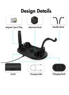 واي آند دي Charging Dock for Oculus Quest 2, Touch Controller and Headset Placement Display Stand Contact Table Auto-attached USB-C Magnetic  - Image 5