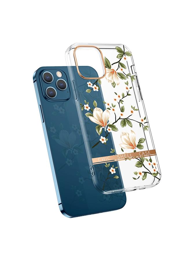 The Bros Case For iPhone 14 Pro Translucent Electroplating Flower Phone Case
