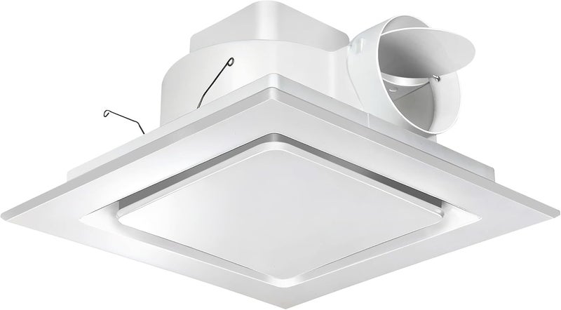 Orsong Bathroom Exhaust Fan 12" Panel Ultra Quiet without Light(10x10 Mount), 130CFM, 4" Duct for Bathroom/Garage/Home - Image 1