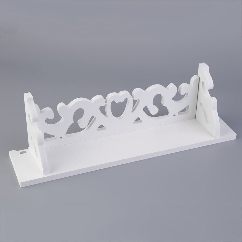 SS ARTS Wood Plastic Floating Display Wall Shelf 13 cm x 46 cm x 14 cm White - Image 5