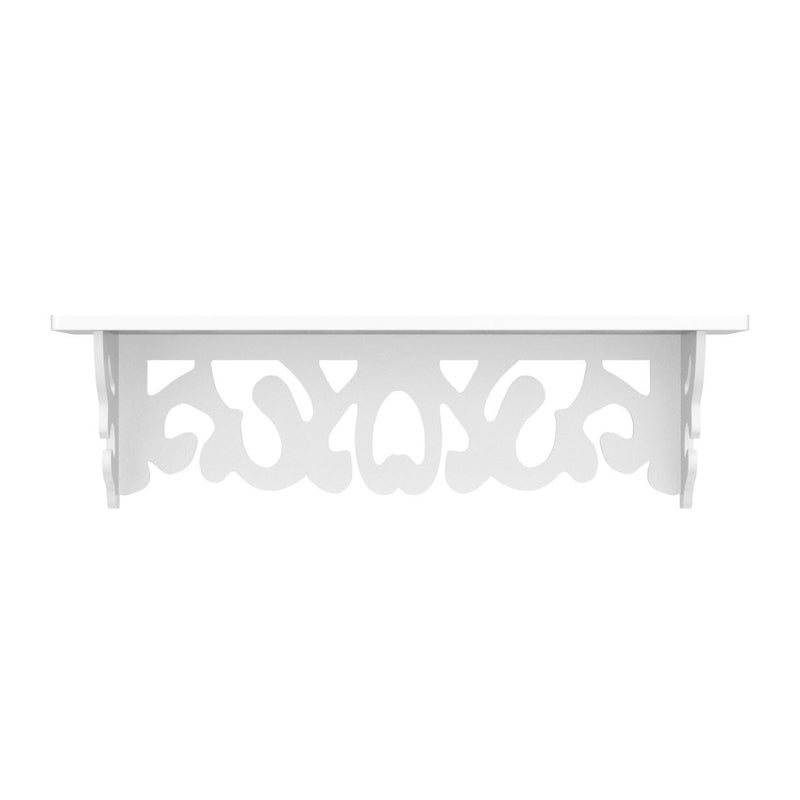 SS ARTS Wood Plastic Floating Display Wall Shelf 13 cm x 46 cm x 14 cm White - Image 4