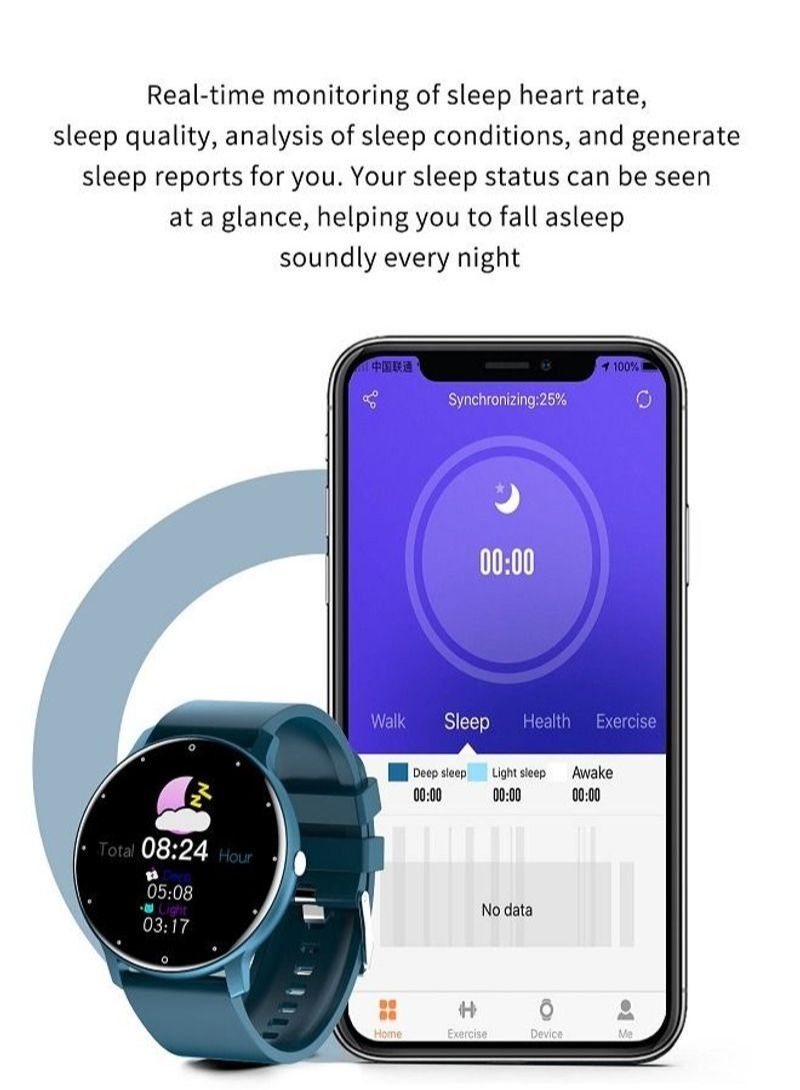 NIBEMINENT Outdoor Sports Watch with Full Touch Color Screen Blue - Image 3