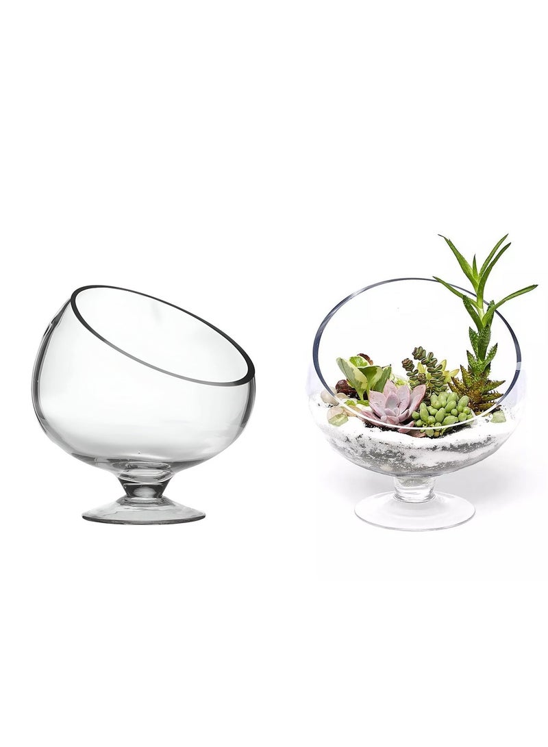 Reko Bowl Glass Vase Micro Landscape Moss Eco Bottle, High Transparent Succulent Glass Vase - Image 1