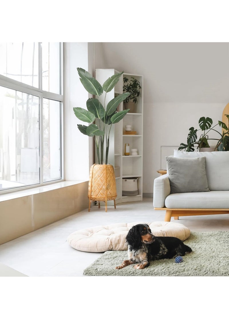 Artificial Bird of Paradise Plant, Green Leaves,Adjustment-Free Branches Artificial Tree for Indoor Outdoor Home Decor - Image 5