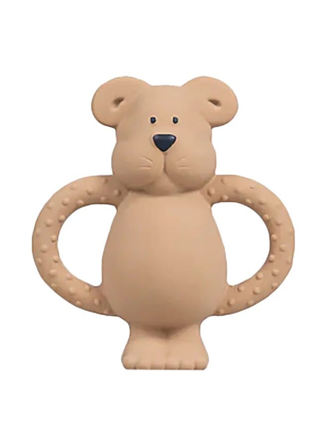 Pippeta The Pippeta Albert Bear Baby Teether is thoughtfully designed to comfort and engage babies during their early teething stages. Made from 100% natural rubber, it is soft, safe, and gentle on gums, making it suitable from birth. Its easy-to-hold design helps little hands grip comfortably, encouraging independent use. The sensory features support early developmental stimulation, making it more than just a teether. Finished with a hand-painted touch, it adds charm while remaining completely BPA-free and baby-safe. A simple, natural, and comforting companion for your baby’s teething journey. - Image 2