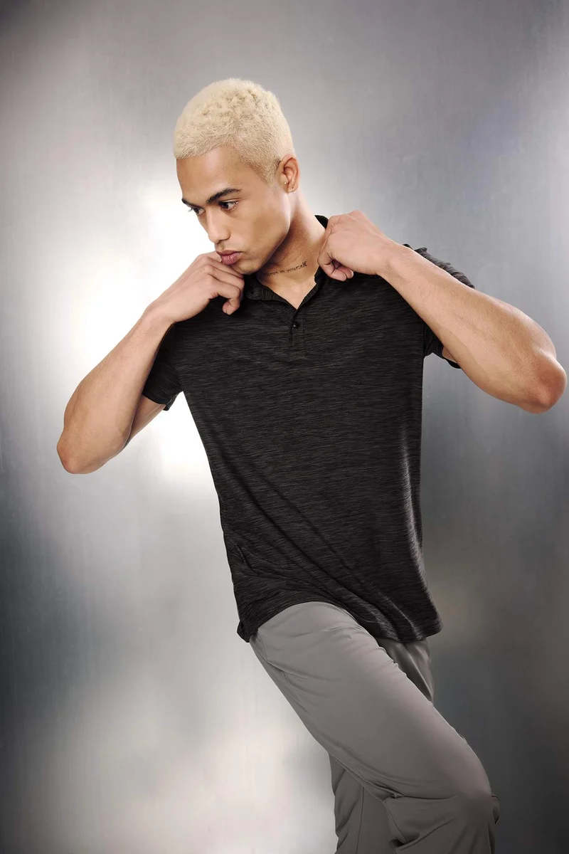 ديفاكتو Standard Fit Short Sleeve Sports Polo T-shirt
