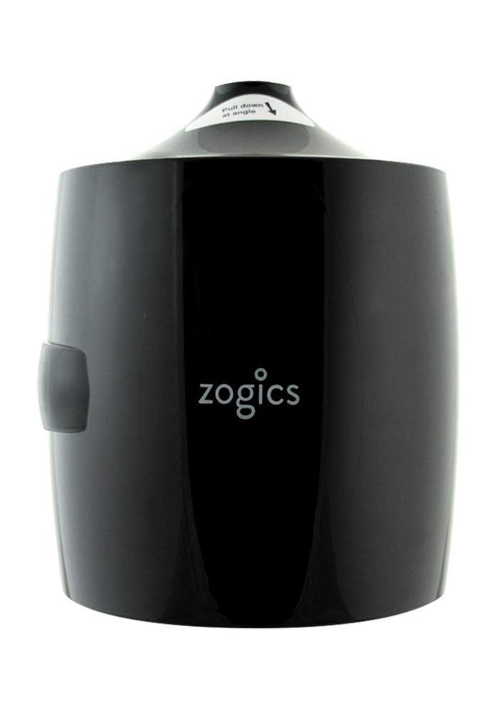 Zogics Gym Wipes Dispenser - Wall-Mounted, Upward Pull, Black Transparent Plastic - Image 1