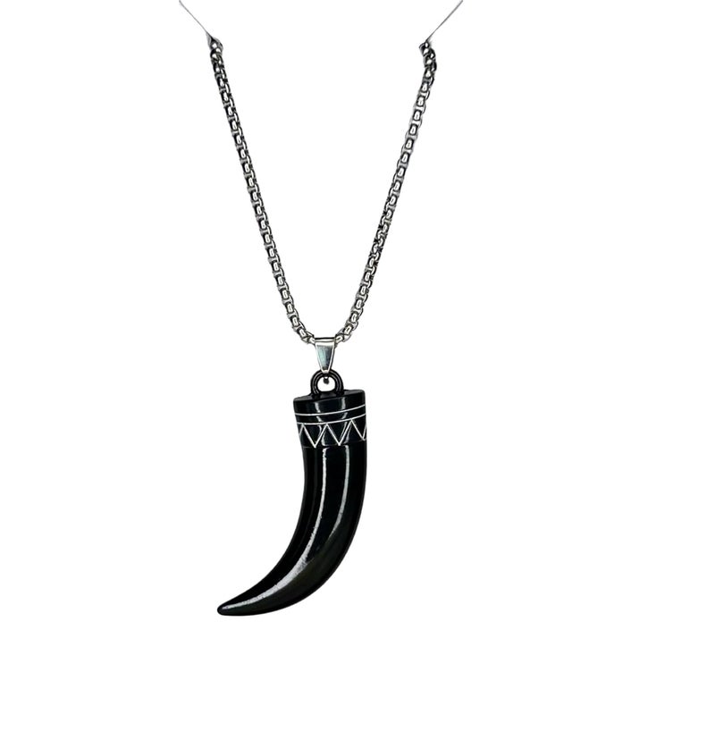 Silver Plated Pendant Necklace for Boys/Men - Stainless Steel Chain for Fashion & Gift