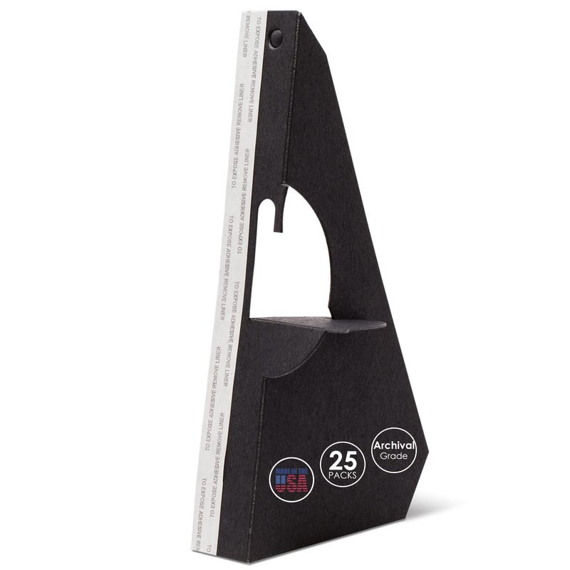 Lineco Blk SelfStick Easel Back 7Inch Pkg25