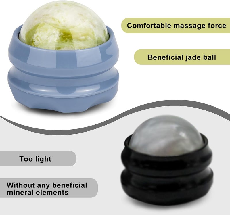 ideayard Massage Stone Jade Ball for Full Body Massage Lacrosse Ball Massager Back Massage Tool Self Massage Ball for Sore Muscle - Image 2