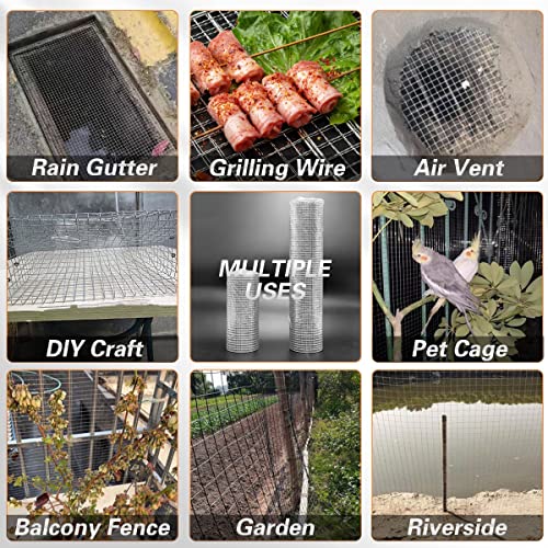 WURJHSONG Hardware Cloth 16'' x 20' 1/4 in Galvanized Wire Mesh Roll (23 GA) Chicken Wire Fence Roll for Chicken Pen/coop Fences, Screen mesh, Rabbit/Snake Fences, Poultry enclosures, Handicraft Making, etc. - Image 4