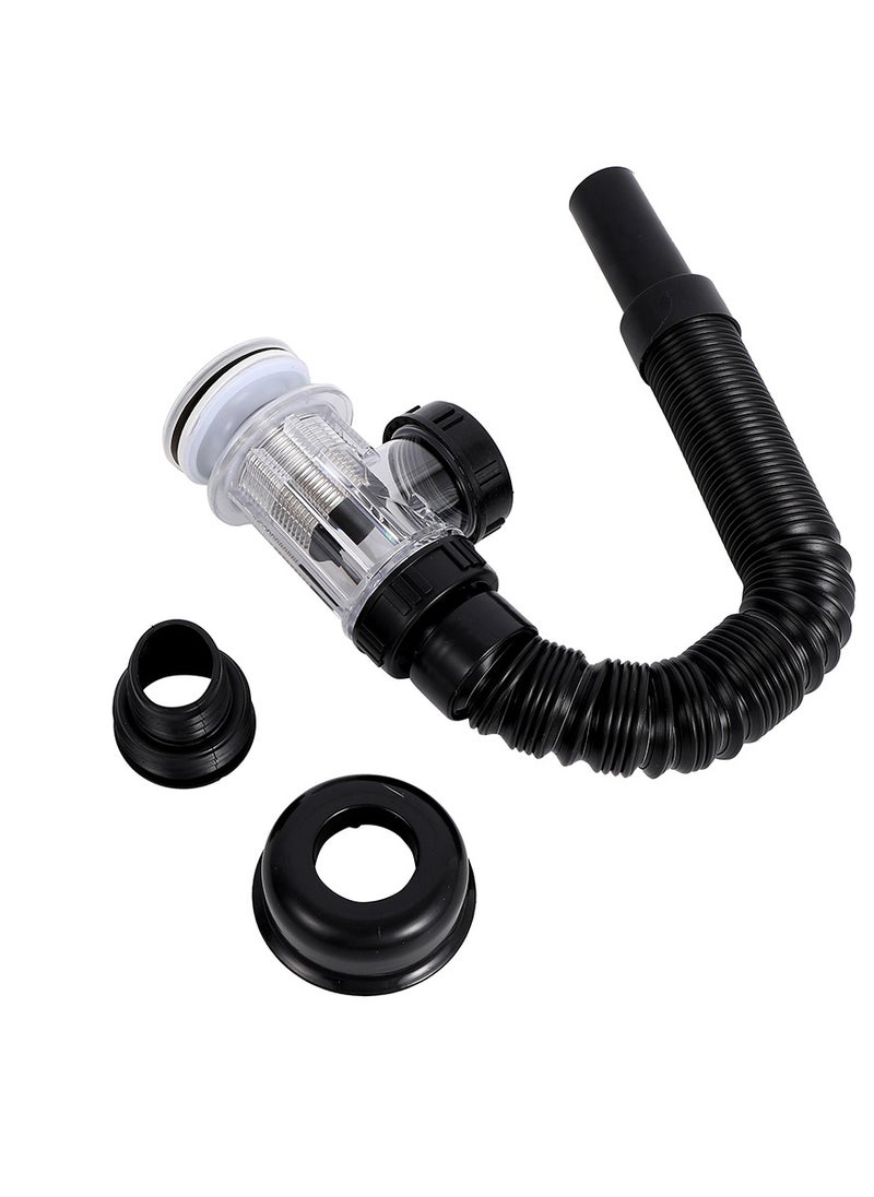 Multipurpose Sink Sewer Drain Pipe - Durable black drain pipe with a rust-resistant steel filter leak-proof, easy to install - Ideal plumbing solution for kitchen and bathroom waste management - pzsku/Z26A748A0991BA37313ECZ/45/_/1729432220/50473198-076b-44f7-abf1-189a3d3cc774