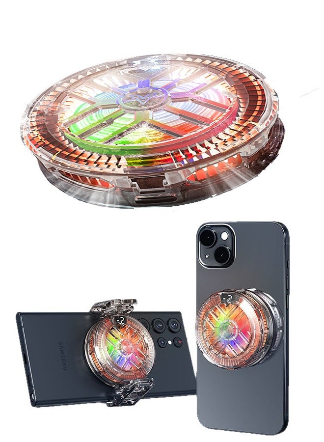 Mobile Phone Radiator, Suitable for Games, Magnetic Back Clip, Dual-purpose Mobile Phone Cooling Fan, Digital Display Three Gears, Mobile Phone Cooling Fan Low Noise, Suitable for Games, Suitable for General iPhone/Android Smartphones  - Image 1