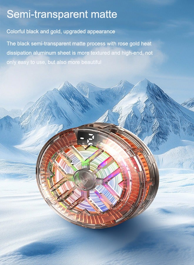 Mobile Phone Cooler, Suitable for Games, Magnetic Back Clip, Dual-purpose Mobile Phone Cooling Fan, Digital Display Three Gears, Mobile Phone Cooling Fan Low Noise, Suitable for Games, Suitable for General iPhone/Android Smartphones - Image 4