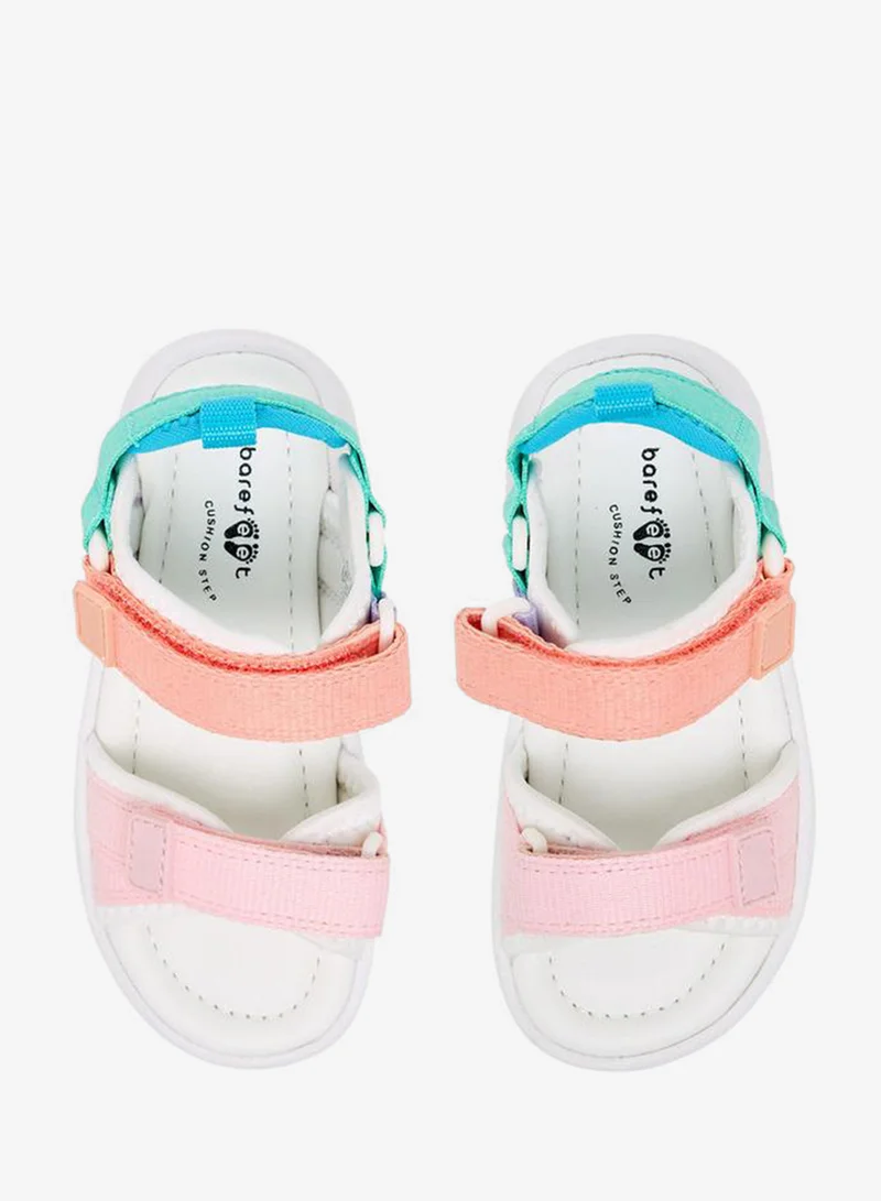 Barefeet Girls Colourblock Hook and Loop Sandals