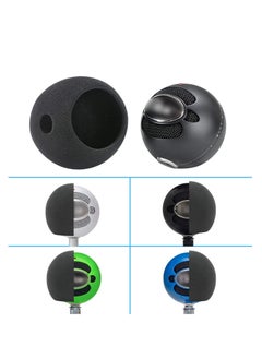 SYOSI Snowball Pop Filter  Microphone Windscreen Foam Cover Compatible with Blue Snowball iCE Mic Improve Audio Quality Black  - Image 3