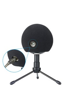 SYOSI Snowball Pop Filter  Microphone Windscreen Foam Cover Compatible with Blue Snowball iCE Mic Improve Audio Quality Black  - Image 4
