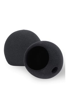 SYOSI Snowball Pop Filter  Microphone Windscreen Foam Cover Compatible with Blue Snowball iCE Mic Improve Audio Quality Black  - Image 2