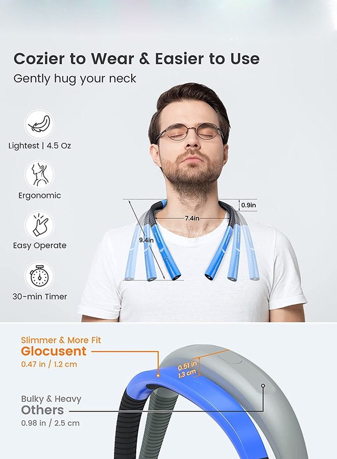 LED Neck Reading Light, Book Light for Reading in Bed, 3 Colors, 6 Brightness Levels, Bendable Arms, Rechargeable, Long Lasting, Perfect for Reading, Knitting, Camping, Repairing