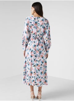 Closet London Printed Side Slit Dress  - Image 2