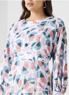Closet London Printed Side Slit Dress  - Image 3