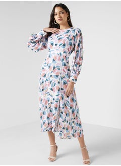 Closet London Printed Side Slit Dress  - Image 4