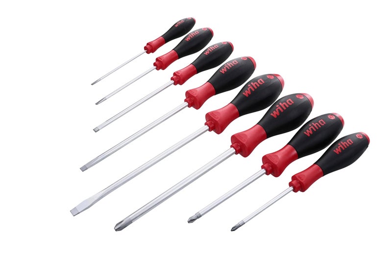 Wiha 30298 8Piece Slotted and Phillips Screwdriver Set with Soft Finish Handles - Image 2